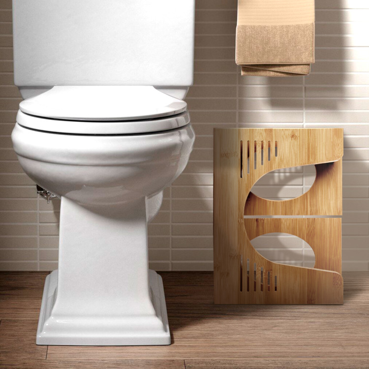 AIMAIBUMAI Tabouret de toilettes Pour la salle de bain Gonflement intestinal Pour constipation Tabouret de salle de bain pliable