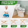 tabouret wc hauteur ajustable